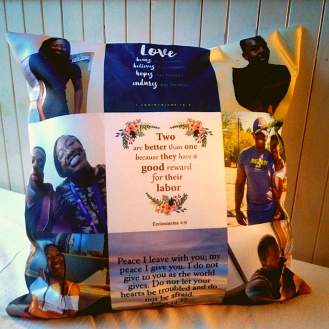 personalised photo cushion cover