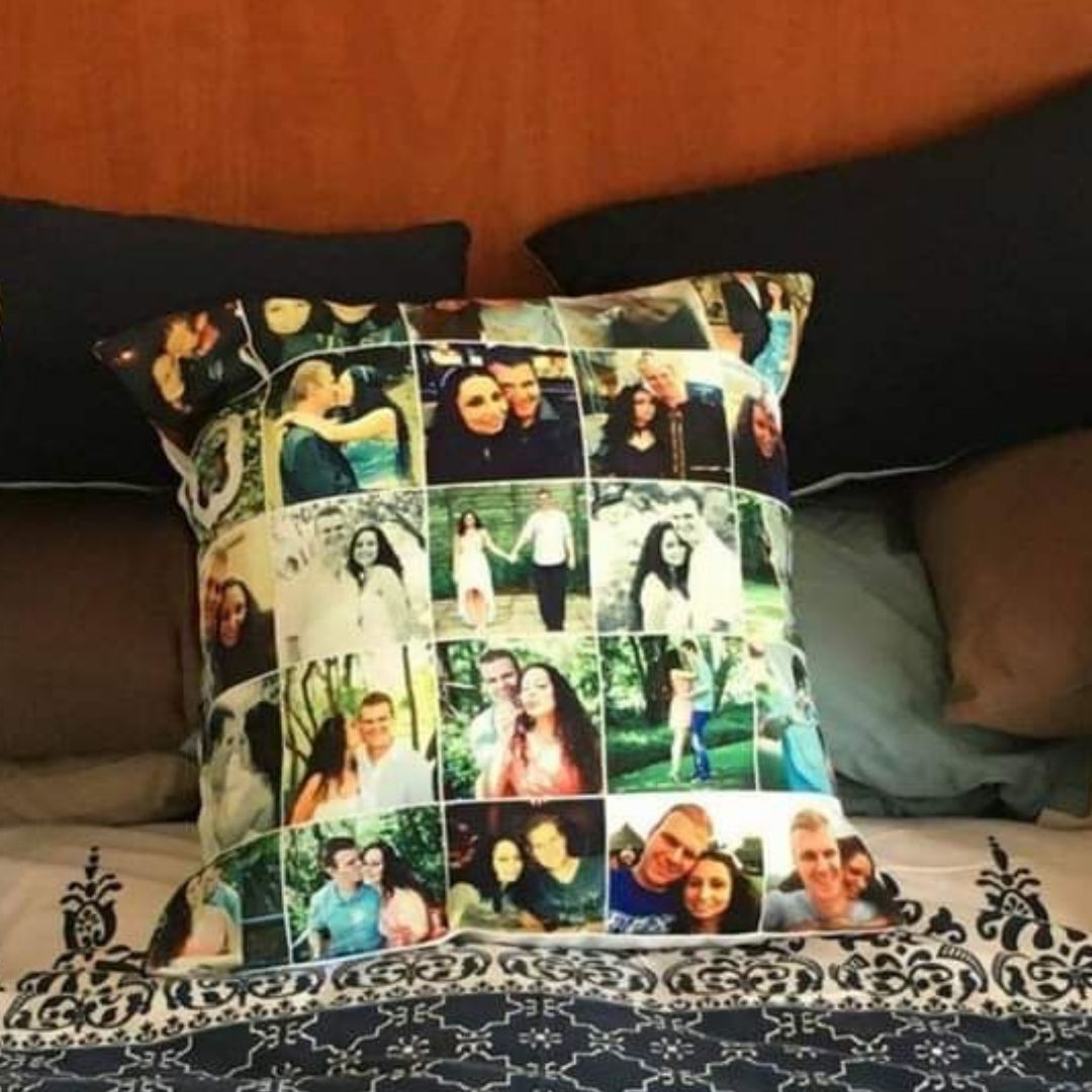personalised photo cushion cover