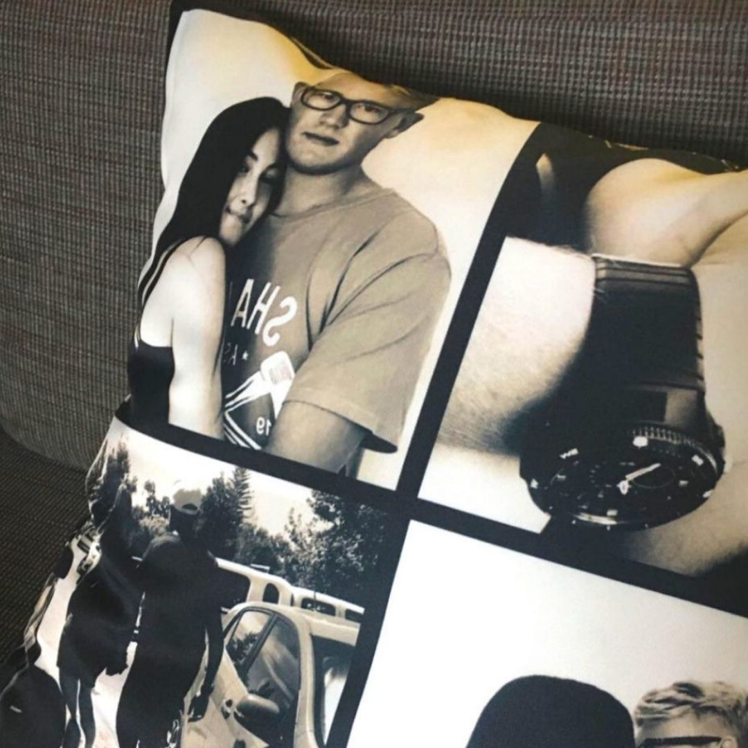 personalised photo cushion cover