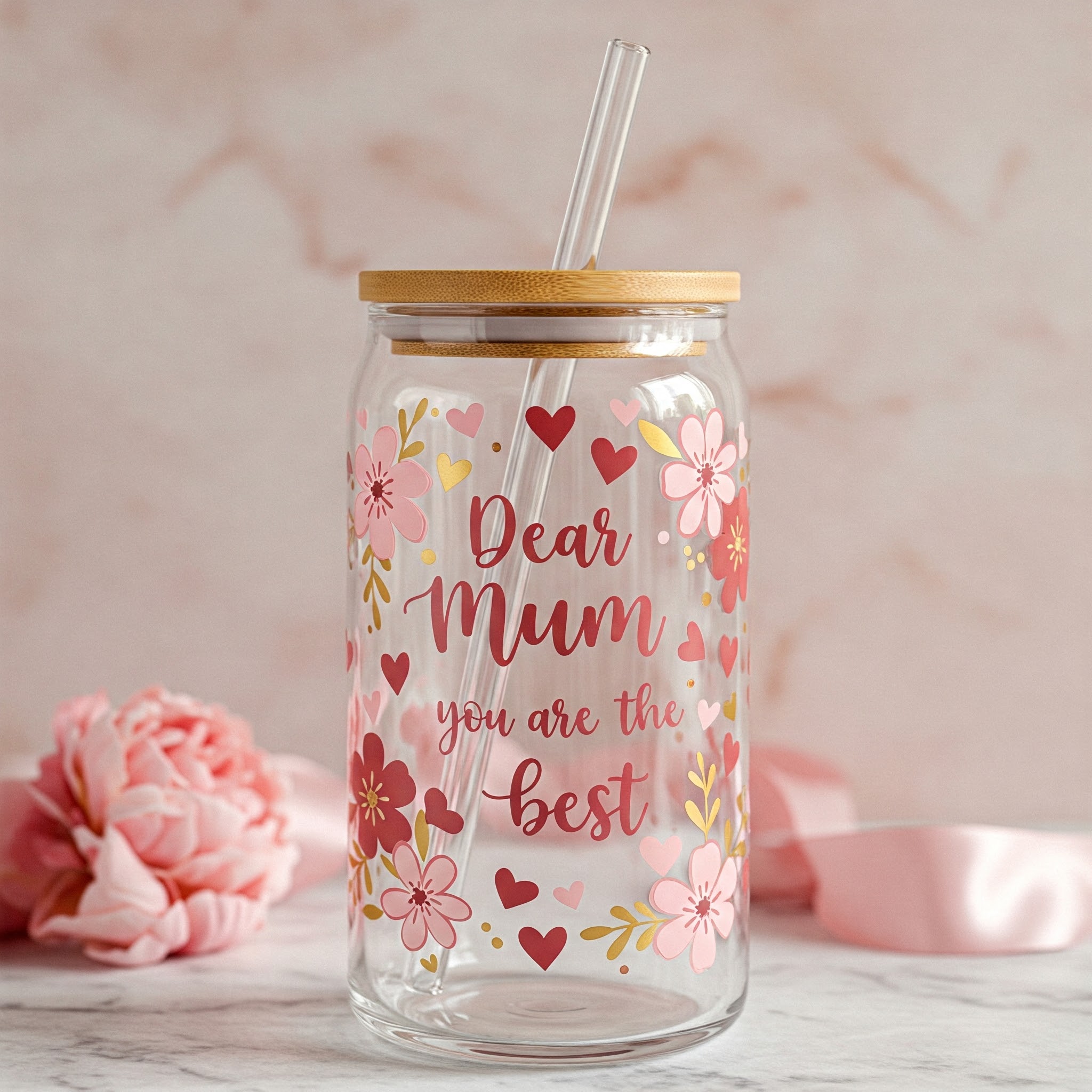 personalised glass tumbler